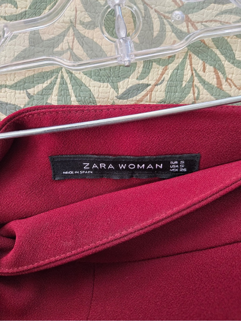 Zara Wide-Leg Pants in Deep Burgundy - Picture 4 of 4
